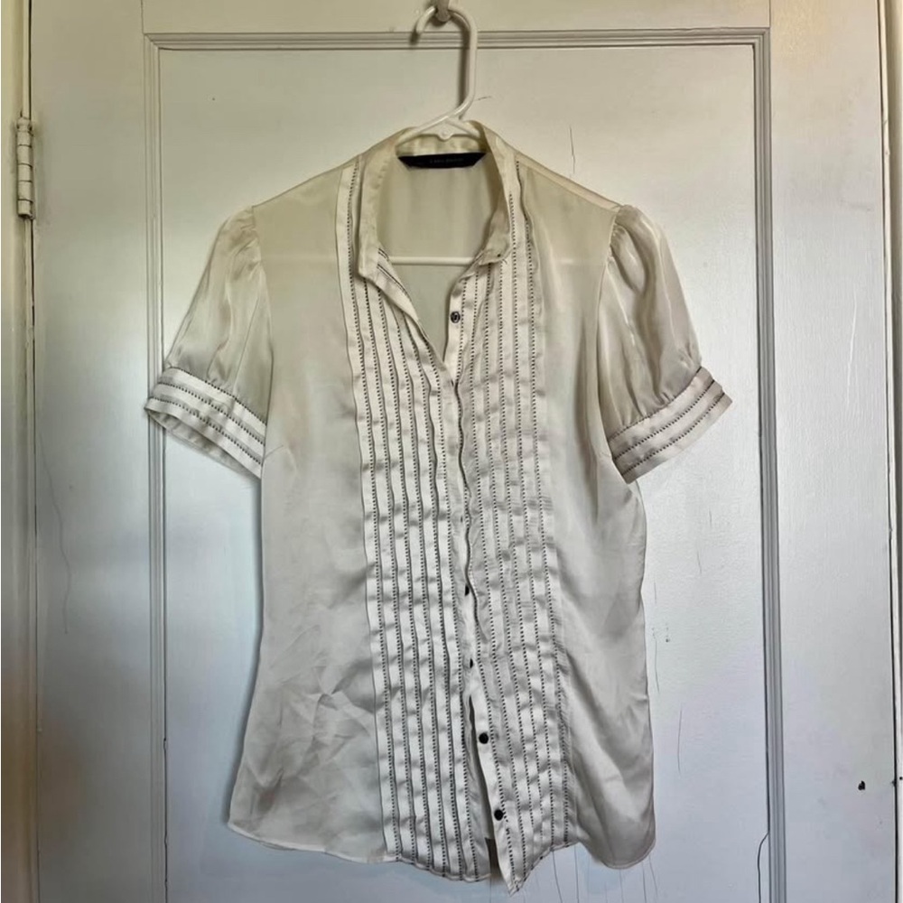Zara White Blouse